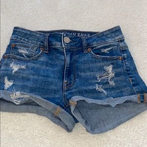 Ripped super stretch Jean shorts